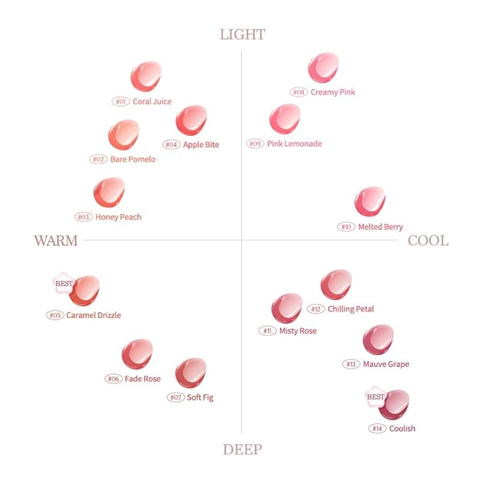 dasique Pure Water Lip Gloss #12 Chilling Petal 0.09 oz | Variety of Colors | Dewy Gloss | Buildable Gloss Tesxture | Non-Sticky | K-beauty