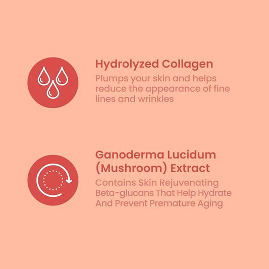 FACETORY K Beauty Face Mask Skin Care - ACE THAT FACE FIRMING COLLAGEN Sheet Mask with Collagen & Mushroom Extract | Collagen Face Mask Plumping Glowing Skin (5 Pack)