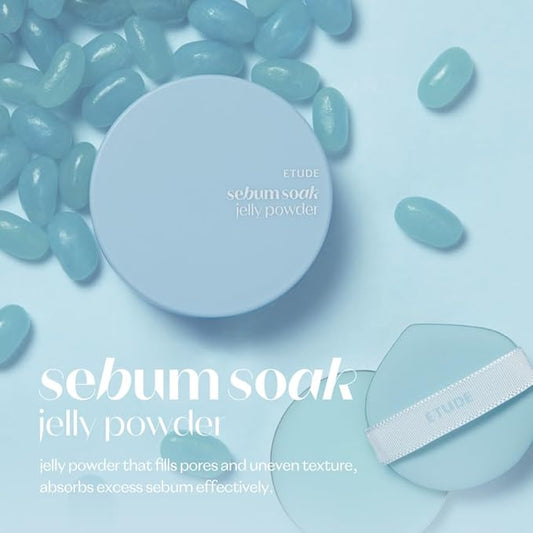 ETUDE SebumSoak Jelly Pressed Powder makeup setting powder oil control, matte finish