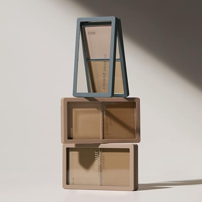 ETUDE Contour Powder - Re-illumination | Bronzer And Contour Palette To Effortlessly Define The Face Like A Selfie | Smooth, Velety Texture | Natural Look, brown, Korean Makeup, Perfect for Gift