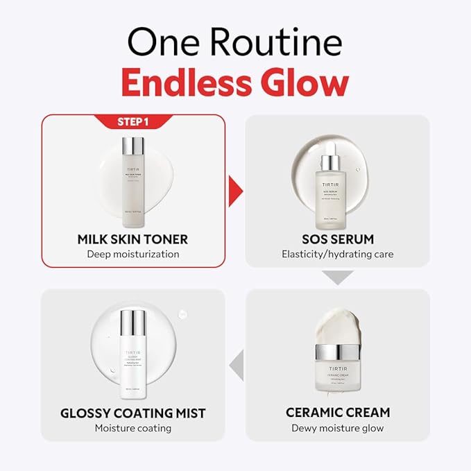 TIRTIR Milk Skin Rice Toner - Deep Moisturizing, Hydrating and Refreshing for face, Niacinamide, Ceramide, Rice Bran Extract, Nature-Oriented Ingredients, Korean Skin Care, Vegan, 150ml / 5.07 fl.oz.