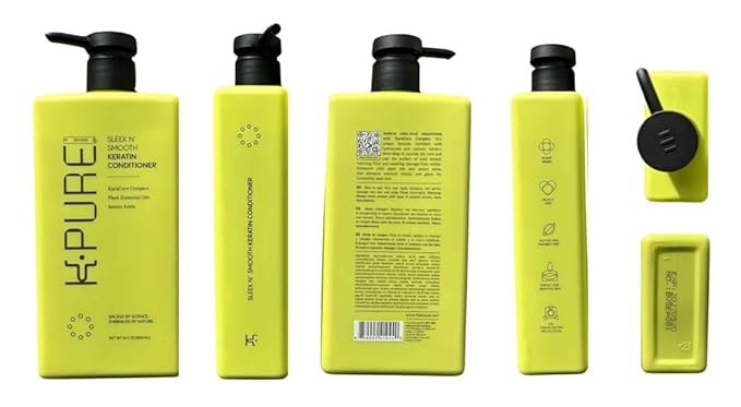 Rev320 Sleek N' Smooth Keratin Shampoo by K-Pure, KeraCore Technology, Sulfate & Paraben Free, Anti Frizz Shampoo for Strengthening, Smoothing and Shine, for Thinning Hair for Women, for Damaged Hair