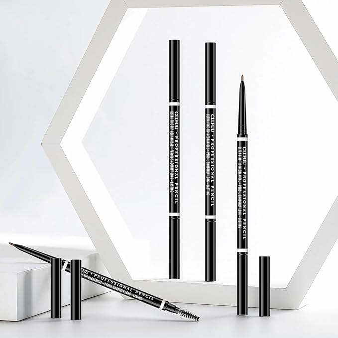 Brow Pencil, 4 Pcs Precision Taupe Eyebrow Pencil Defines,Creates Full,Long Lasting for Perfect Brows, Professional,Natural-Looking Micro Eyebrow Pencils for Women,Eyebrow Color