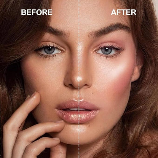 Multi-Use Waterproof Highlighter Stick with Brush – Unidollss 3-in-1 Cream Contour, Bronzer & Blush Stick for Cheeks, Eyes & Lips, Long-Lasting Glow, Easy Application(10 FIRST DATE)