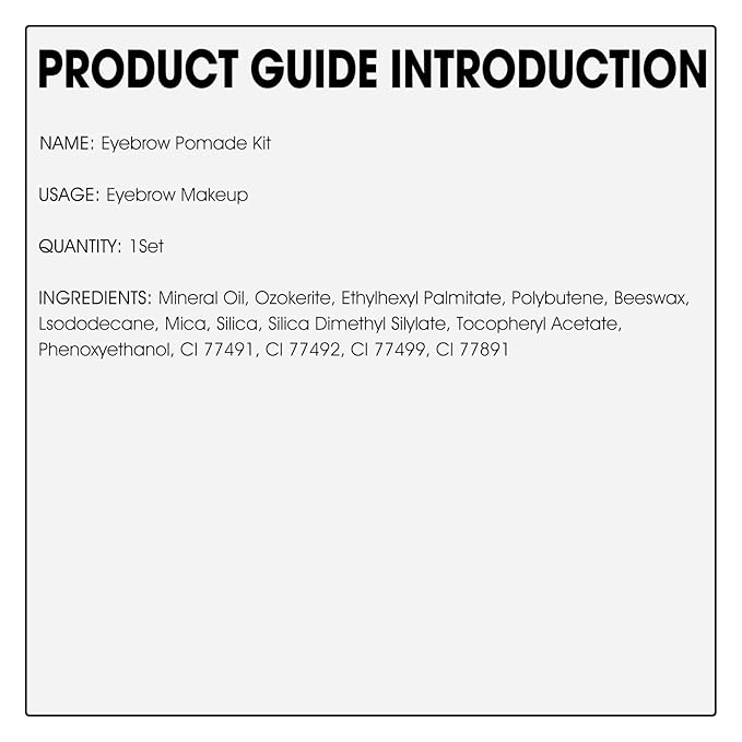 2Pcs Brow Pomade Set with Dual-ended Eyebrow Brush, High pigment Water proof Natural finish Eyebrow Makeup Set with Eyebrow Brush for Women and Girls(08#)