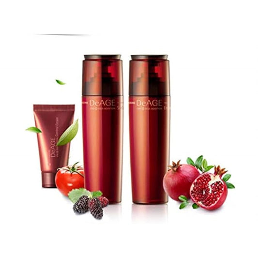 CHARMZONE Red Addition Skincare Set (Old Version) – Anti-Aging Toner & Emulsion with Red Wine & Pomegranate | Korean Skincare for Hydration & Radiance