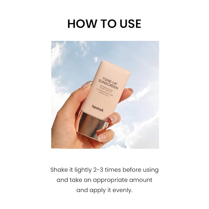 HEIMISH Bulgarian Rose Tinted Tone-up Sunscreen - SPF 50+ PA+++, Multipurpose Tone Up Sunscreen, Primer, Makeup Base for face, Lightweight, Non-greasy, Hydrating, Natural Pink Finish, 1.0fl.oz/30ml