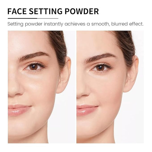 Translucent Setting Powder Clean Matte Pressed Powder Oil Control Face Finishing Pressed Powder with Soft Focus Effects Long Lasting Face Powder