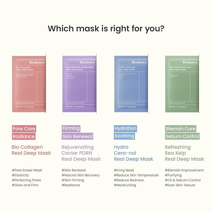 BIODANCE Bio-Collagen Real Deep Mask, Hydrating Overnight Hydrogel Mask, Pore Minimizing, Plumping, Elasticity Improvement, Korean Skincare, Stocking Stuffers for Teen Girls | 1.19oz(34g) x 16ea