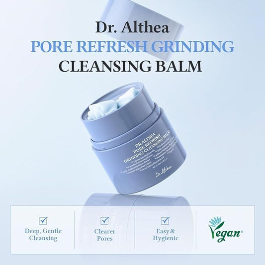 Dr.Althea Pore Refresh Grinding Cleansing Balm | Pore Cleanser with Green Tea Extract | Hygenic One-Step Makeup Cleansing Cream | For All Skin Types | Korean Vegan Skin Care | 1.69 Fl Oz