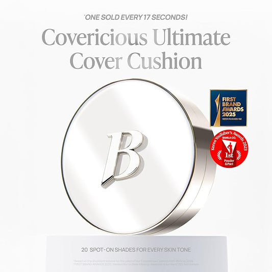 BANILA CO Covericious Ultimate Cover Cushion | Up to 100HR Long-Wear Foundation | 20 Shades for All Skin Tones | Matte & Lightweight Finish | Korean Cushion Foundation (14g / 0.49 oz), 45C ESPRESSO