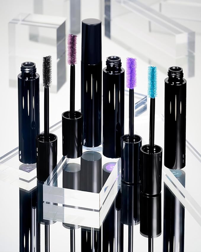 Radiant Professional Lengthening Mascara – Fiber Lash Smudge Proof Mascara Volume and Length– Cruelty-Free Natural Wax Formula with Silicone Brush - (0.43 oz) (Azure 04)