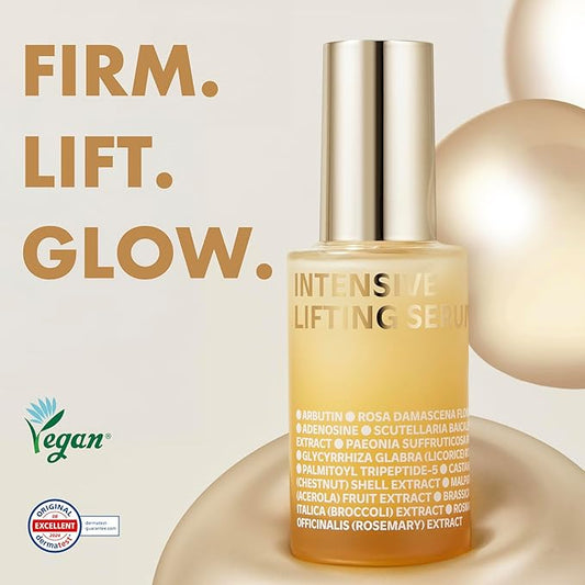 ISOI Intensive Lifting Serum, Premium Hydrating Serum for Skin Elasticity & Firmness, Instant Face Lift, Daily Care for Face & Neck, Korean Skin Care (1.18 fl. oz, 35ml)