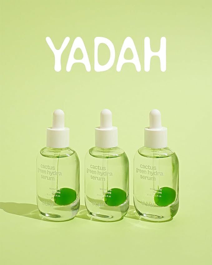 YADAH Cactus Green Hydra Serum (1.01fl oz) - Hydration, Oil-Moisture Balance, Strengthen Skin Barrier. Niacinamide, Adenosine.