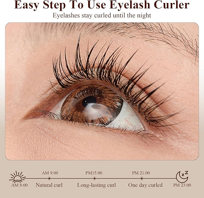 Heated Eyelash Curlers, 2 in 1 Electric Eyelash Curler and Eyebrow Trimmer 2 Temp Settings for Makeup Tools USB Rechargeable Natural Curling 24H Long Lasting Ideal Gift for Women