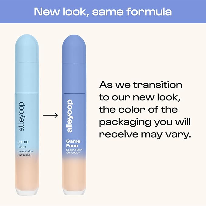 Alleyoop Game Face Makeup Concealer - Lightweight, Buildable Under Eye Concealer for Dark Circles, Hydrating Cream Formula for Women with Aloe Stem Cell - Smooth, Crease-Proof Makeup, Golden