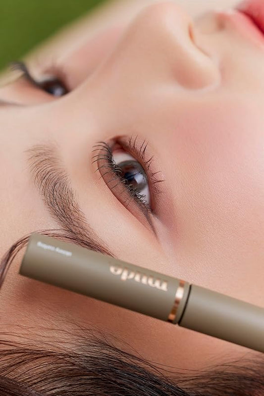 mude Inspire Skinny Curling & Multi-Fixer Volumizing Curling Mascara for Dramatic Lashes Smudge-Proof Water-Proof Stays on All Day (04 Ash Brown)