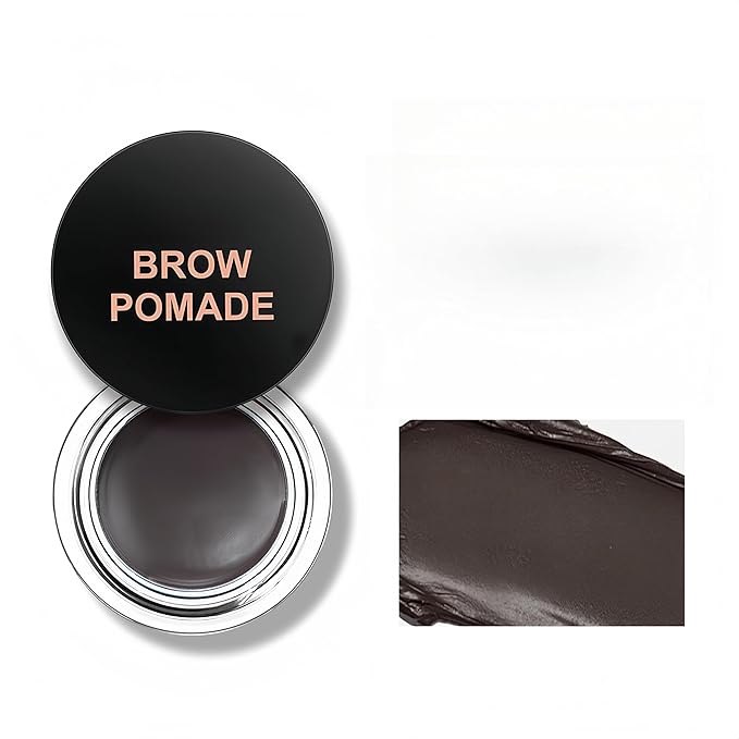MAEPEOR Eyebrow Pomade 6 Colors Matte Smooth Full-pigmented Brow Pomade Long Lasting Waterproof Natural Brow Gel for All Skin Types and Tones (Matte, 01 Dark Brown)