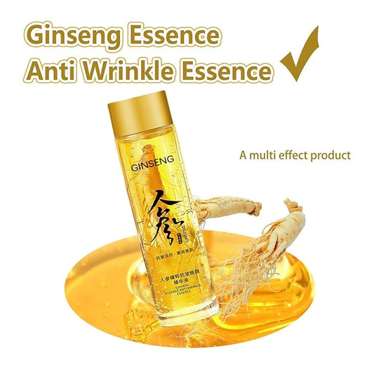 Ginseng Essence Anti-Wrinkle Serum, Hydrating & Firming Face Oil with Ginseng Root Extract, Korean Herbal Ginseng Anti Aging Serum for Smoother Skin Reduce Fine Lines (4.05 fl oz * 2PCS)