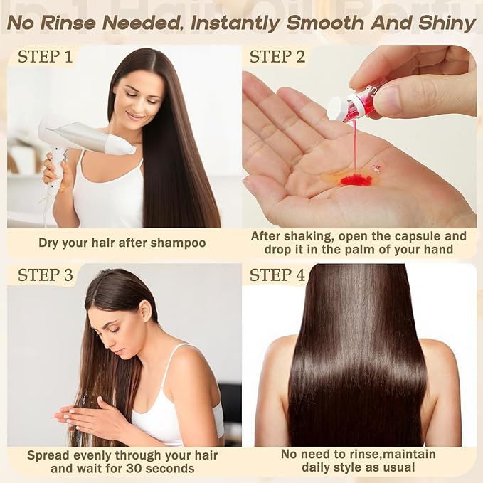 Hair Oil Perfume - 40 Pcs Hair Perfume & Oil Serum Treatment Avocado Nourishing Shining for Women Man Frizz Dry Damaged Hair, Leave-in Serum Long Lasting Scent (Starry Night)