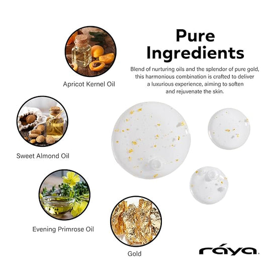 RAYA 24K Gold Anti-Aging Suspension (510) | Anti-Aging Facial Treatment Serum for All Skin Types | Made with Pure 24 Karat Gold | Softens and Helps Reduce Fine Lines and Wrinkles