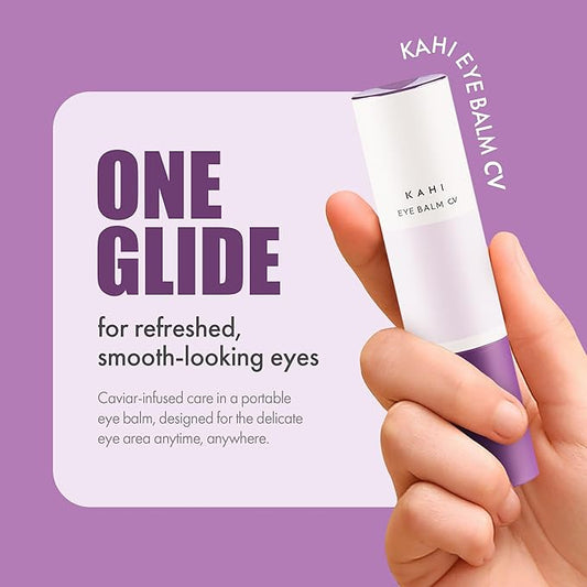KAHI Eye Balm CV - Age-Defying, Hydrating, 3D Lifting Under Eye Moisturizer Stick with Beluga Caviar Oil - Corrector for Dark Circles – Luxury Korean Skincare (9g, 0.31 oz)