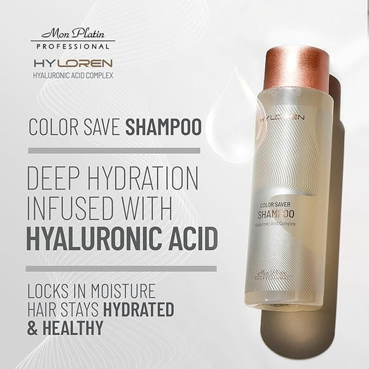 HYLOREN Color Save Hair Shampoo with Hyaluronic Acid for Color Treated Hair, Shampoo for Damaged hair, SLS/SLES Free, Hydrating Shampoo, To Prevent Color Fading, 30ml