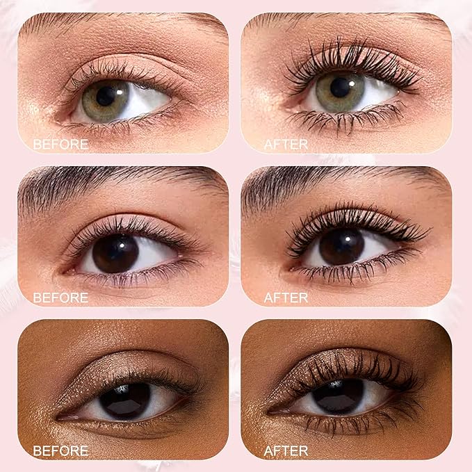 Unidollss Tubing Mascara Brown Length & Volume with Lash-Nourishing Formula, Lash Extension Effect, Smudge-Proof, No Clumps, Washable, Safe for Sensitive Eyes, Perfect for Light Hair & Older Women