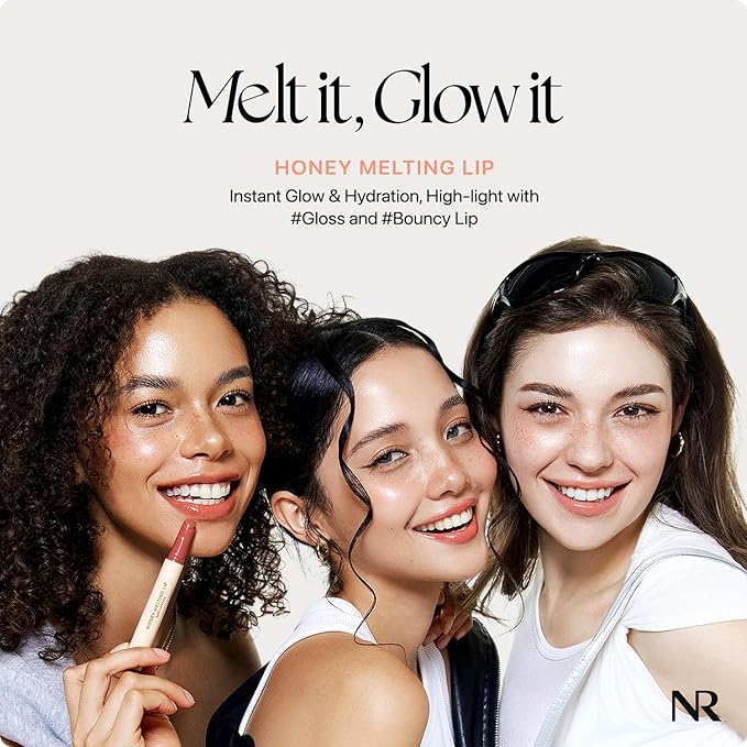 Nature Republic HONEY MELTING LIP (01 APRICOT) SOFT LIP STICK, Hydrating Gloss, Moisturizing balms, Sheer tint, Shine & Nude, Glowy Finish, korean make up, Stocking Stuffers