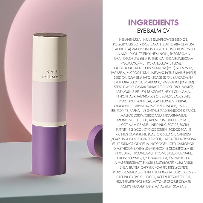 KAHI Eye Balm CV - Age-Defying, Hydrating, 3D Lifting Under Eye Moisturizer Stick with Beluga Caviar Oil - Corrector for Dark Circles – Luxury Korean Skincare (9g, 0.31 oz)