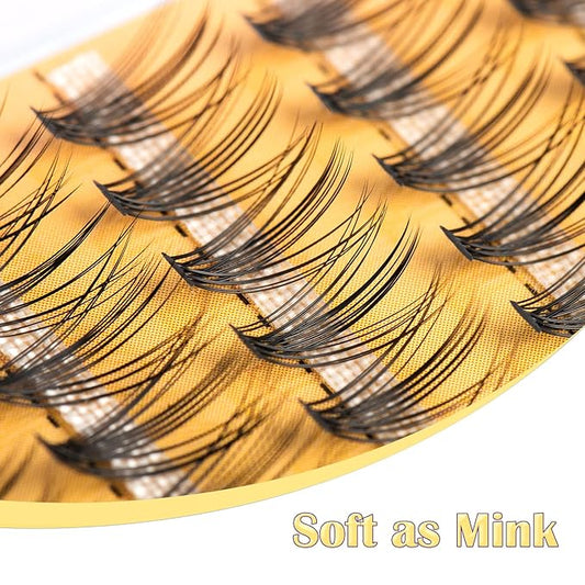 20D Lash Clusters, Individual Lashes, 240 Pcs Individual Lash Extensions, Volume Soft Lightweight Thickness 0.07mm C Curl False Eyelashes 10/11/12/13/14mm (10-14mm, Mixed)