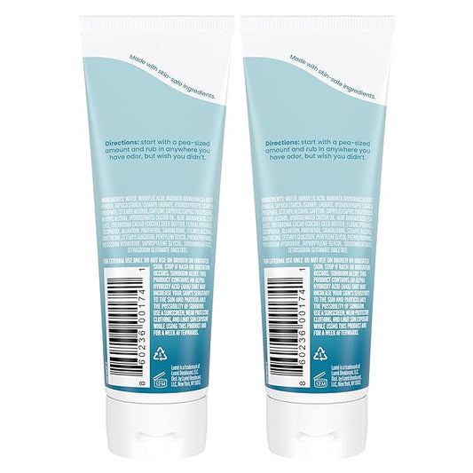 Lume Whole Body Deodorant - Invisible Cream Tube - 72 Hour Odor Control - Aluminum Free, Baking Soda Free, Skin Safe - 3.0 ounce (Pack of 2) (Unscented)