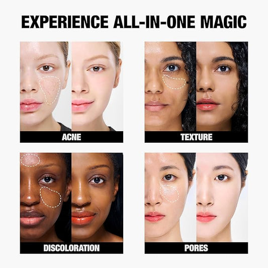 Multi-Use Pot Concealer - Triple Palette | High-Pigmented, Full Coverage & Crease-Proof | Korean Concealer for Dark Circles, Redness & Blemishes (B01 Corrector, 0.52 Oz)