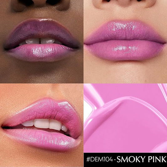 Pink Lipstick for Women Hydrate Glossy Lipstick Moisture Lip Gloss Sheer-Medium Coverage Long Lasting Lipsticks for Dry Lips, DM104 Smoky Pink