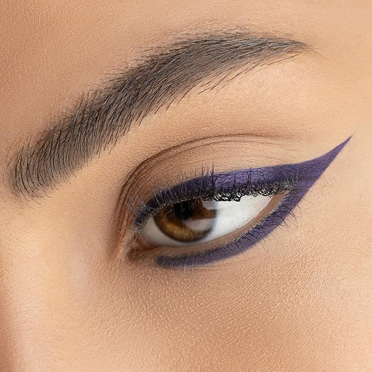 Radiant Professional Black Waterproof Eyeliner Pencil - Eyeliner Waterproof Smudge Proof for Woman - Long Lasting Under Eye Pencil for Smoky Eye - Soft Waterline Eye liner Smudger Tool, Prune (24)