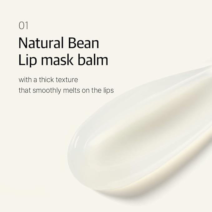 mixsoon Natural Bean Lip Mask Balm Lip Moisturizer For Dry Lip Korean Skin Care 0.38 fl. oz. / 11g