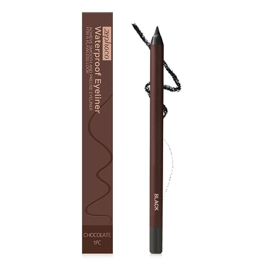 Persona Eyeliner Pencil Waterproof,24 Hr Waterproof Eyeliner Duo Sharpenable Eye Pencil,Long Wearing and Water Resistant,Smooth and Easy to Color (Black)