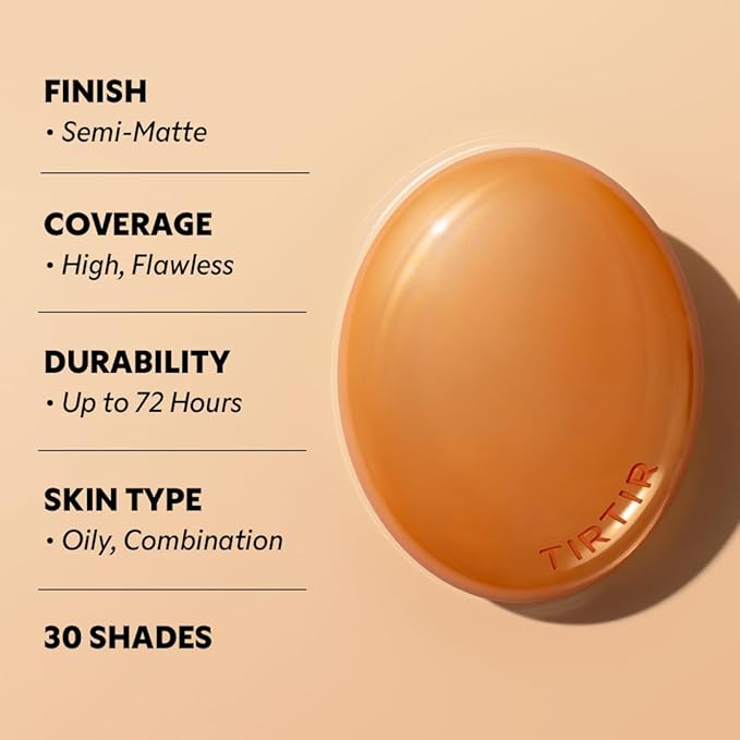 [*Mini Size*] TIRTIR Mask Fit Ai Filter Cushion Foundation | AI-Like Semi-Matte Finish - Up to 72-Hour Medium to Full Coverage Korean BB Cushion Make up Beauty, #19C Petal, 0.15 Fl Oz