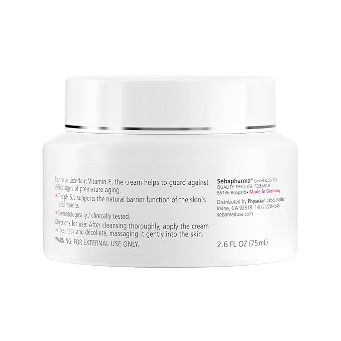 SEBAMED Moisturizing Face Cream for Sensitive Skin Antioxidant pH 5.5 Vitamin E Hypoallergenic 2.6 Fluid Ounces (75mL) Ultra Hydrating Dermatologist Recommended Moisturizer (Pack of 5)