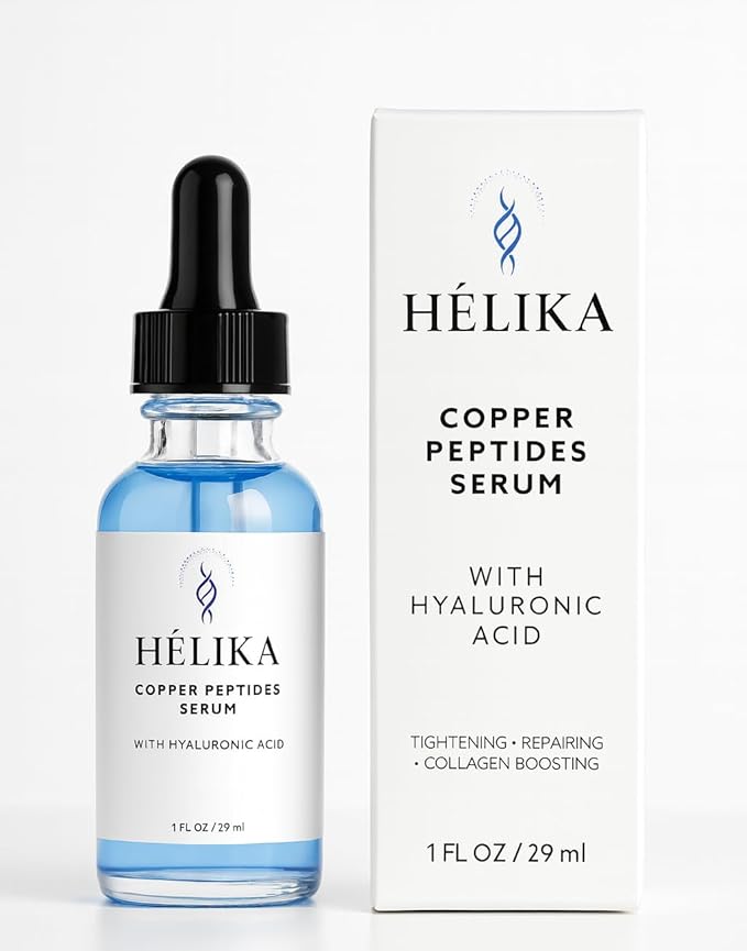 Copper Peptides Serum for Face – Anti-Aging & Skin Repair Serum with Hyaluronic Acid – Tightens, Firms & Boosts Collagen – Fragrance-Free, Made in USA – 1 fl oz