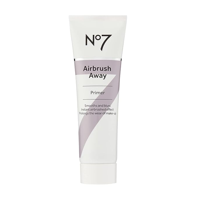No7 Airbrush Away Face Primer - Hydrating Makeup Primer with Hyaluronic Acid - Helps to Smooth the Appearance of Fine Lines & Wrinkles for Seamless Makeup Application (30ml)