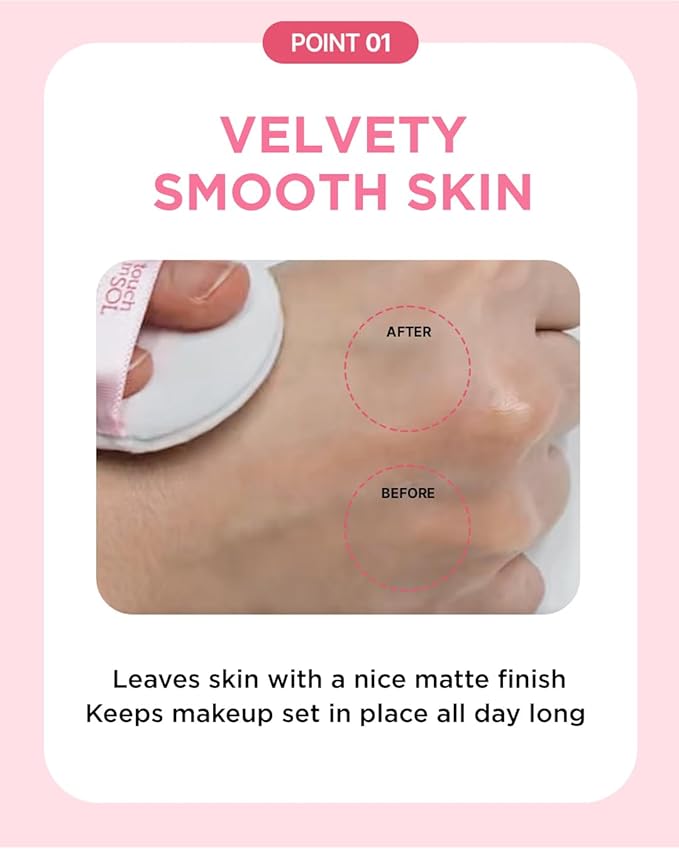 TOUCH IN SOL Pore Eraser Duo - No Poreblem Primer & Mineral Powder for Korean Makeup - Flawless, Matte Finish