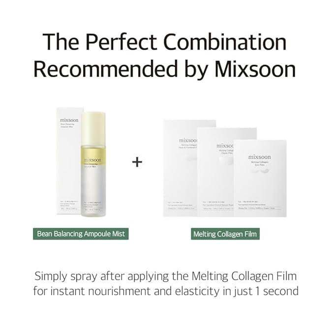mixsoon Bean Balancing Ampoule Mist Skin moisturizer and Oil balance For Hydrated Radiance Korean Glass Skin Care 3.38 fl. oz. / 100ml
