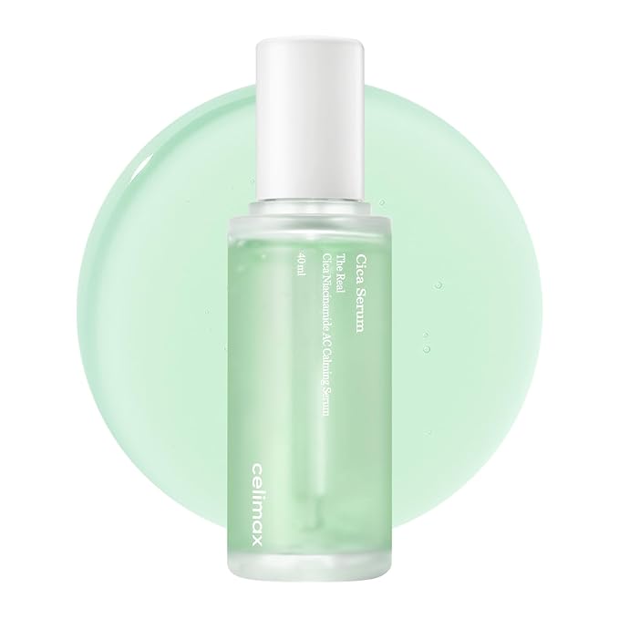 celimax The Real Cica Niacinamide AC Calming Serum 40ml | Hyaluronic Acid Redness Relief Moisturizing Soothing Restoring Serum Mild Formula for Sensitive,Christmas Gift Stocking Stuffers