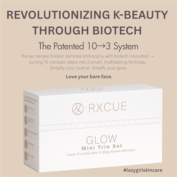 Glow Mini Trio Skin Care Set: Mini Skincare Travel Kit for Women, 10-to-3 Step Korean Skin Care Routine Kit for Glass Skin, Travel Size Skincare, Face Care Kits & Beauty Gift Sets 1.01 fl oz