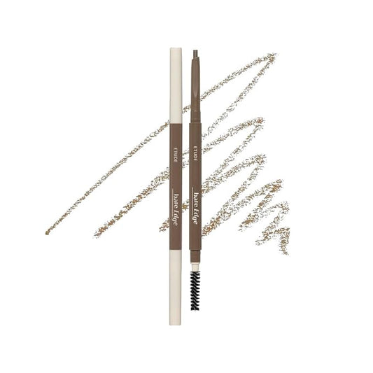 ETUDE Bare Edge Brow Pencil, Eyebrow Pencil, Slim 3D Hexagon, Natural Looking, Korean Makeup, Beauty, Light Brown (0.003 Ounce)