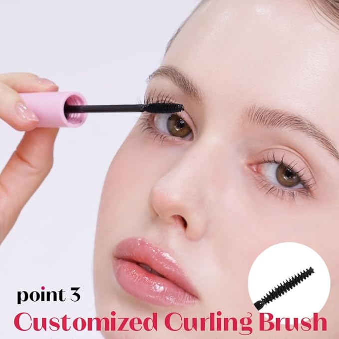 ETUDE Curl Fix Mascara Mini, Lash Mascara, Strong Curl Up, Long-Lasting, Waterproof, Lightweight, Korean Makeup, Beauty, Vegan Certified, Volume (0.14 Fl Oz)