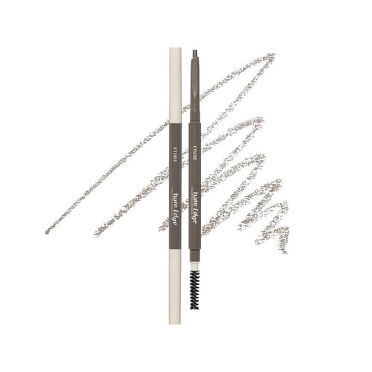 ETUDE Bare Edge Brow Pencil, Eyebrow Pencil, Slim 3D Hexagon, Natural Looking, Korean Makeup, Beauty, Mild Taupe (0.003 Ounce)