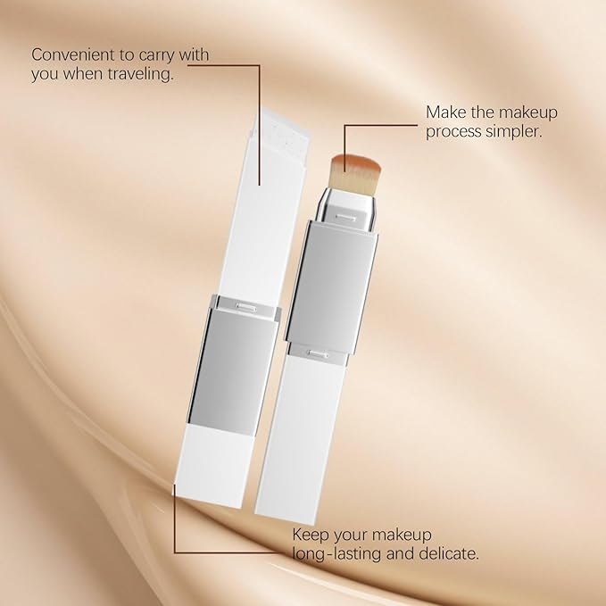 New Blanc Cover Cream Stick V - Color Changing Foundation Stick - Hydrating Concealer Base Makeup, Dual-Ended with Built-in Brush, Portable for Daily Use (Natural)