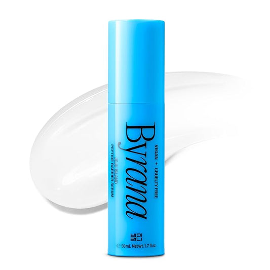 Jeju Island Peptide Barrier Face Serum – Korean Vegan Skincare with 9 Peptides, Ceramides, Hyaluronic Acid, Niacinamide & Marine Complex – Hydrating, Firming & Barrier Support – 1.7 oz